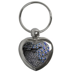 Feather Bird Bird Feather Nature Key Chains (heart)  by BangZart