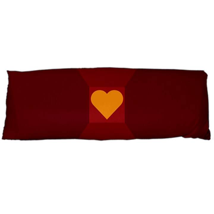 Heart Red Yellow Love Card Design Body Pillow Case (Dakimakura)