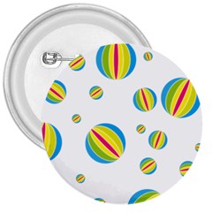 Balloon Ball District Colorful 3  Buttons by BangZart