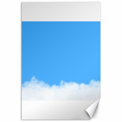Sky Blue Blue Sky Clouds Day Canvas 24  X 36  by BangZart