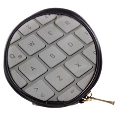 Keyboard Letters Key Print White Mini Makeup Bags by BangZart