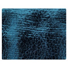 Blue Black Shiny Fabric Pattern Double Sided Flano Blanket (medium)  by BangZart