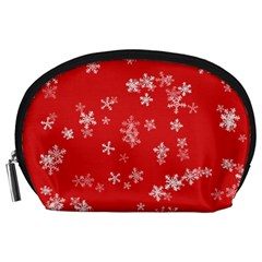 Template Winter Christmas Xmas Accessory Pouches (large)  by Celenk