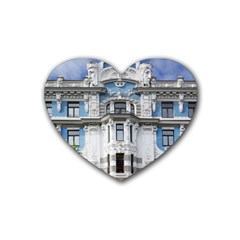 Squad Latvia Architecture Heart Coaster (4 Pack)  by Celenk