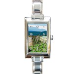 A day at Safety Beach by Julie Grimshaw 2017 Rectangular Italian Charm Watch Front