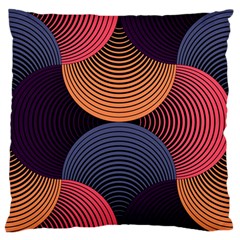 Geometric Swirls Large Flano Cushion Case (two Sides) by Celenk