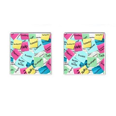 Stickies Post It List Business Cufflinks (square) by Celenk