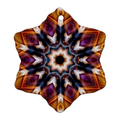 Kaleidoscope Pattern Kaleydograf Snowflake Ornament (two Sides) by Celenk