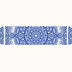 Blue Mandala Kaleidoscope Large Bar Mats by Celenk