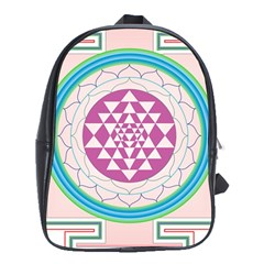Mandala Design Arts Indian School Bag (xl) by Celenk