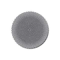Kaleidoscope Pattern Kaleydograf Rubber Coaster (round)  by Celenk