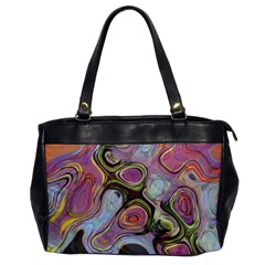 Retro Background Colorful Hippie Office Handbags by Celenk