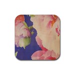 Fabric Textile Abstract Pattern Rubber Coaster (Square) 