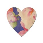 Fabric Textile Abstract Pattern Heart Magnet