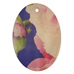 Fabric Textile Abstract Pattern Oval Ornament (Two Sides)