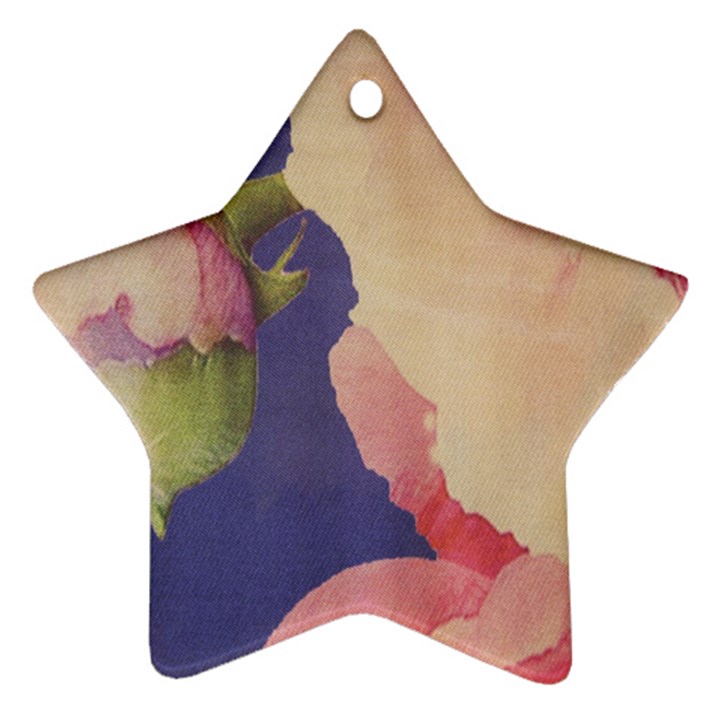 Fabric Textile Abstract Pattern Star Ornament (Two Sides)