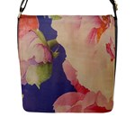 Fabric Textile Abstract Pattern Flap Messenger Bag (L) 