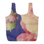 Fabric Textile Abstract Pattern Full Print Recycle Bags (L) 