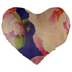 Fabric Textile Abstract Pattern Large 19  Premium Flano Heart Shape Cushions