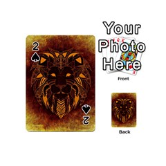 Lion Wild Animal Abstract Playing Cards 54 (mini)  by Celenk