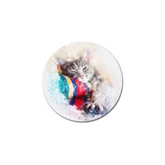 Cat Kitty Animal Art Abstract Golf Ball Marker (10 Pack) by Celenk