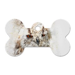 Bird Owl Animal Art Abstract Dog Tag Bone (two Sides) by Celenk