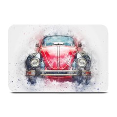 Red Car Old Car Art Abstract Plate Mats by Celenk