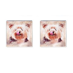 Dog Animal Pet Art Abstract Cufflinks (square) by Celenk