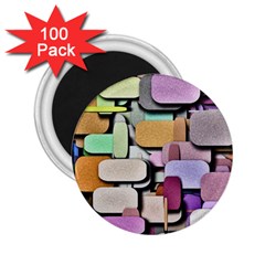Background Painted Squares Art 2 25  Magnets (100 Pack)  by Celenk