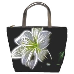 White Lily Flower Nature Beauty Bucket Bags by Celenk
