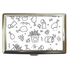 Set Chalk Out Scribble Collection Cigarette Money Cases by Celenk