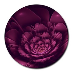 Fractal Blossom Flower Bloom Round Mousepads by Celenk