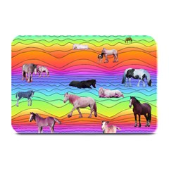 Horses In Rainbow Plate Mats by CosmicEsoteric