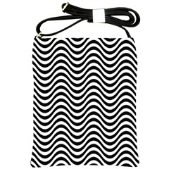 Wave Pattern Wavy Water Seamless Shoulder Sling Bags by Celenk