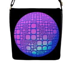 Sphere 3d Futuristic Geometric Flap Messenger Bag (l)  by Celenk