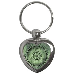 Rune Geometry Sacred Mystic Key Chains (heart)  by Celenk
