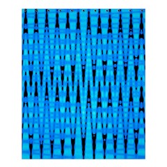 Sharp Blue And Black Wave Pattern Shower Curtain 60  X 72  (medium)  by Celenk