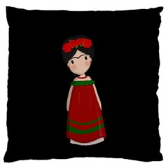 Frida Kahlo Doll Standard Flano Cushion Case (one Side) by Valentinaart