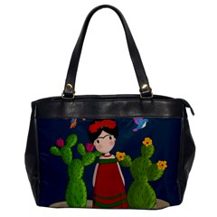 Frida Kahlo Doll Office Handbags by Valentinaart
