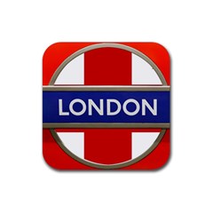 London England Rubber Coaster (square)  by Celenk