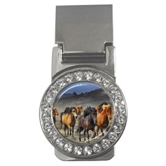 Horses Stampede Nature Running Money Clips (cz)  by Celenk