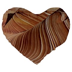Swirling Patterns Of The Wave Large 19  Premium Heart Shape Cushions by Celenk