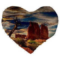 Bryce Canyon Usa Canyon Bryce Large 19  Premium Flano Heart Shape Cushions by Celenk