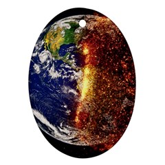 Climate Change Global Warming Ornament (oval) by Celenk