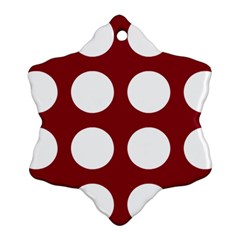 Big Dot Red Snowflake Ornament (two Sides) by snowwhitegirl
