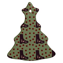 Deer Boots Green Ornament (christmas Tree)  by snowwhitegirl