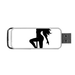 Dance Silhouette Pole Dancing Girl Portable Usb Flash (two Sides) by Alisyart