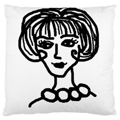 20s Girl Large Flano Cushion Case (two Sides) by snowwhitegirl