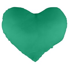 Seafoamy Green Large 19  Premium Heart Shape Cushions by snowwhitegirl
