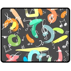 Repetition Seamless Child Sketch Double Sided Fleece Blanket (medium)  by Nexatart